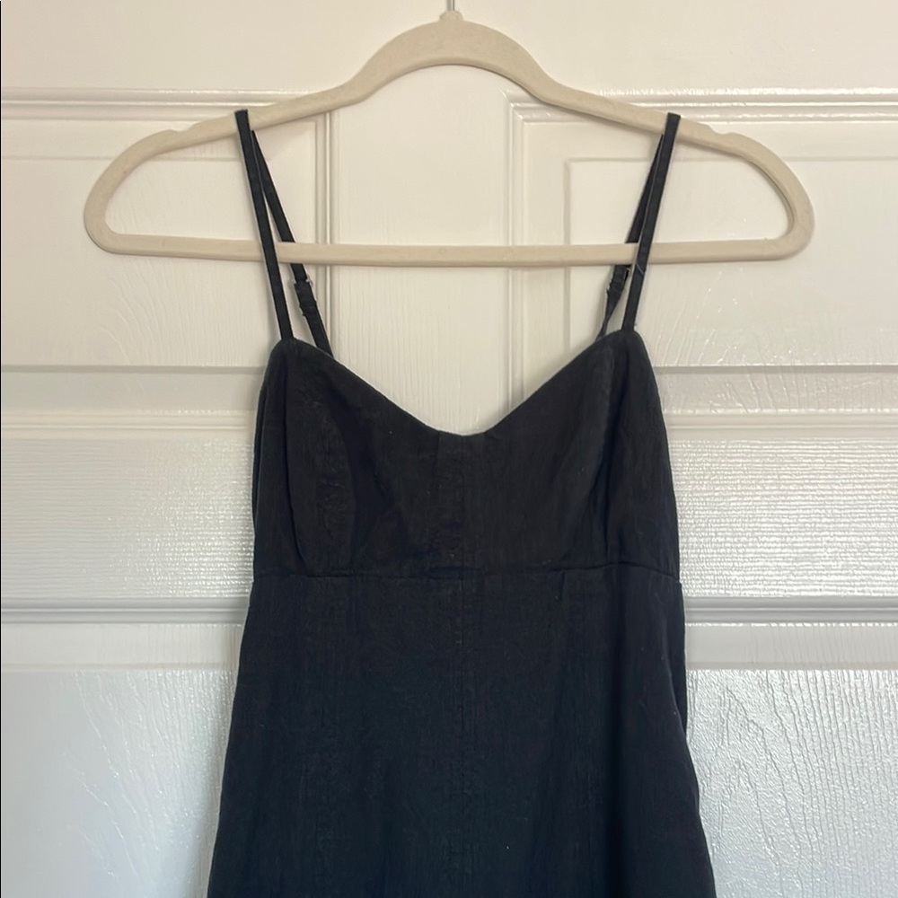 Abercrombie & Fitch Black Linen Maxi Dress